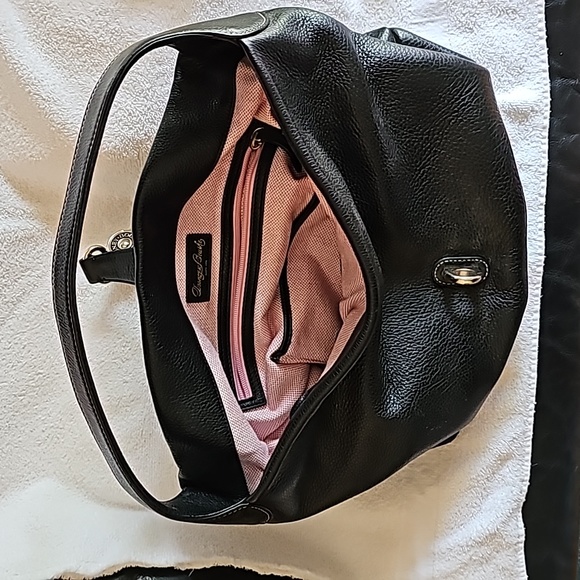 DOONEY AND BOURKE Vintage Logo Lock, black peeble leather, pre-owned, like NEW! - Picture 2 of 6